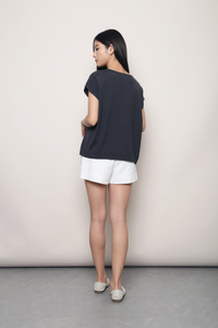 Morning Mist Button Down Knit Navy (Backorder II)