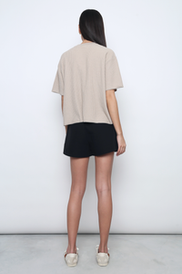 Muse Short Sleeved Knitwear Taupe (Backorder II)