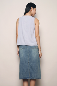 Nelly Ribbon Sleeveless Blouse Periwinkle