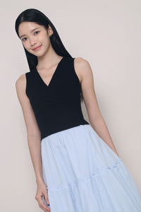 Novette Peplum Blouse Black