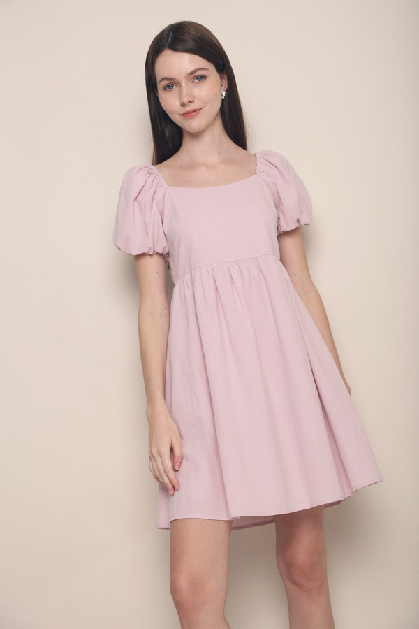 Orion Babydoll Dress Dust Pink