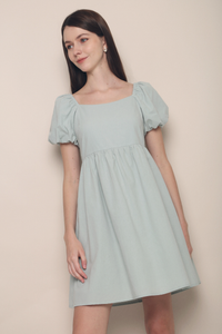 Orion Babydoll Dress Dust Sage