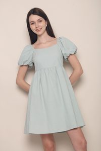 Orion Babydoll Dress Dust Sage