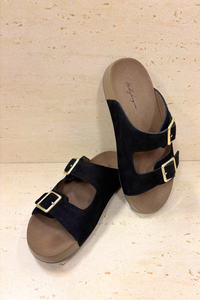 Pablo Buckle Sandals Black (Backorder)
