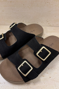 Pablo Buckle Sandals Black (Backorder)
