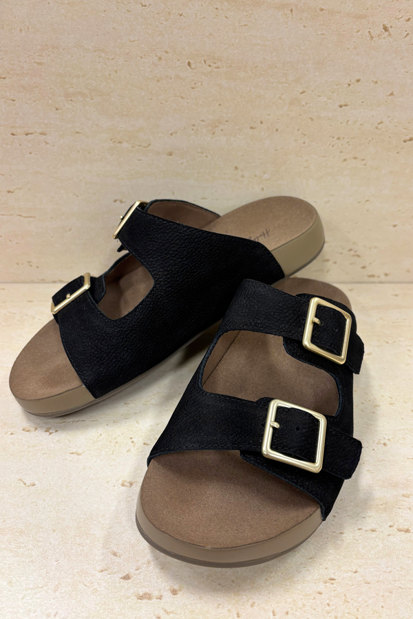 Pablo Buckle Sandals Black (Backorder)