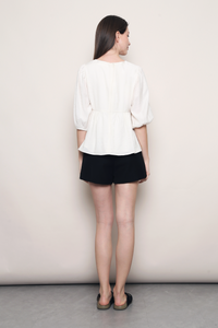 Palm Springs Babydoll Blouse Cream