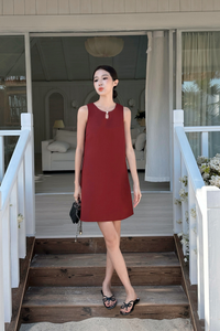 Pearlie Shift Dress Wine