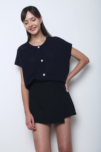 Penny Lane Eyelet Knit Wear Navy (Backorder)