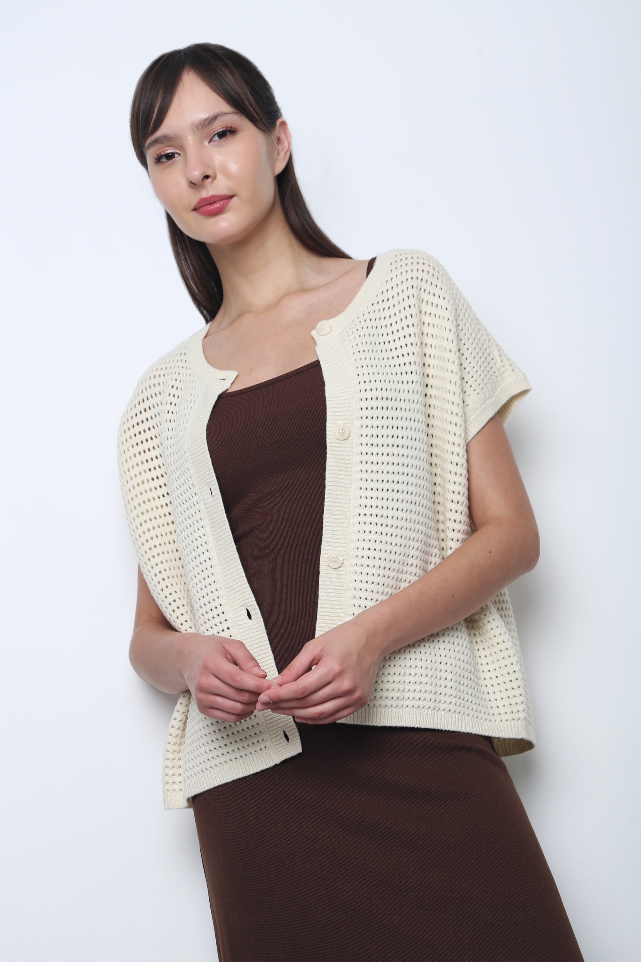 Penny Lane Eyelet Knit Wear Cream