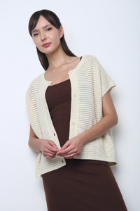 Penny Lane Eyelet Knit Wear Cream