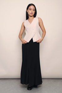 Posh Wrap Vest Top Nude Pink