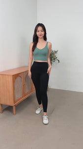 Leslle Long Bra Top Sage
