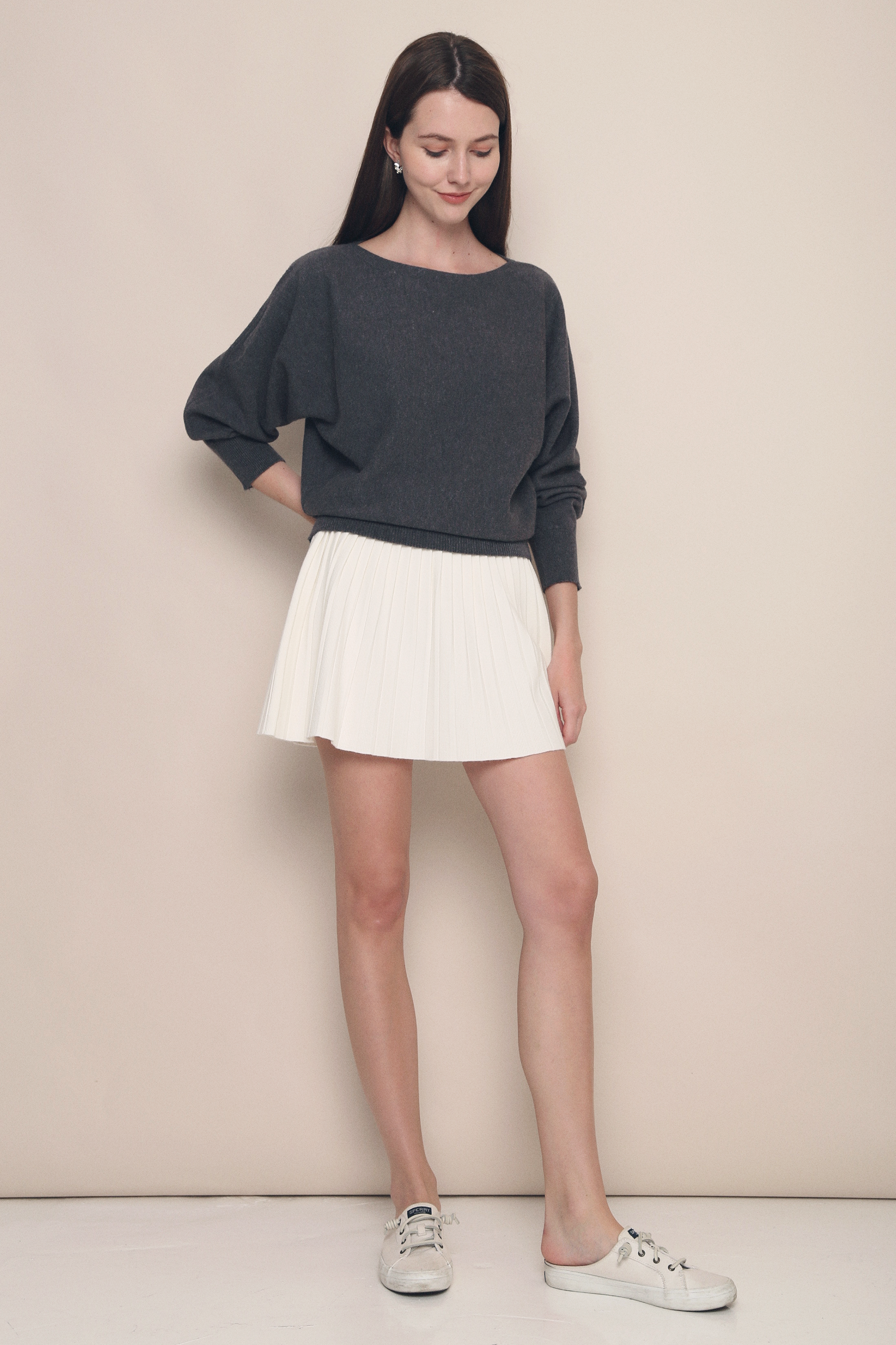 Rachie Boat Neck Knit Grey