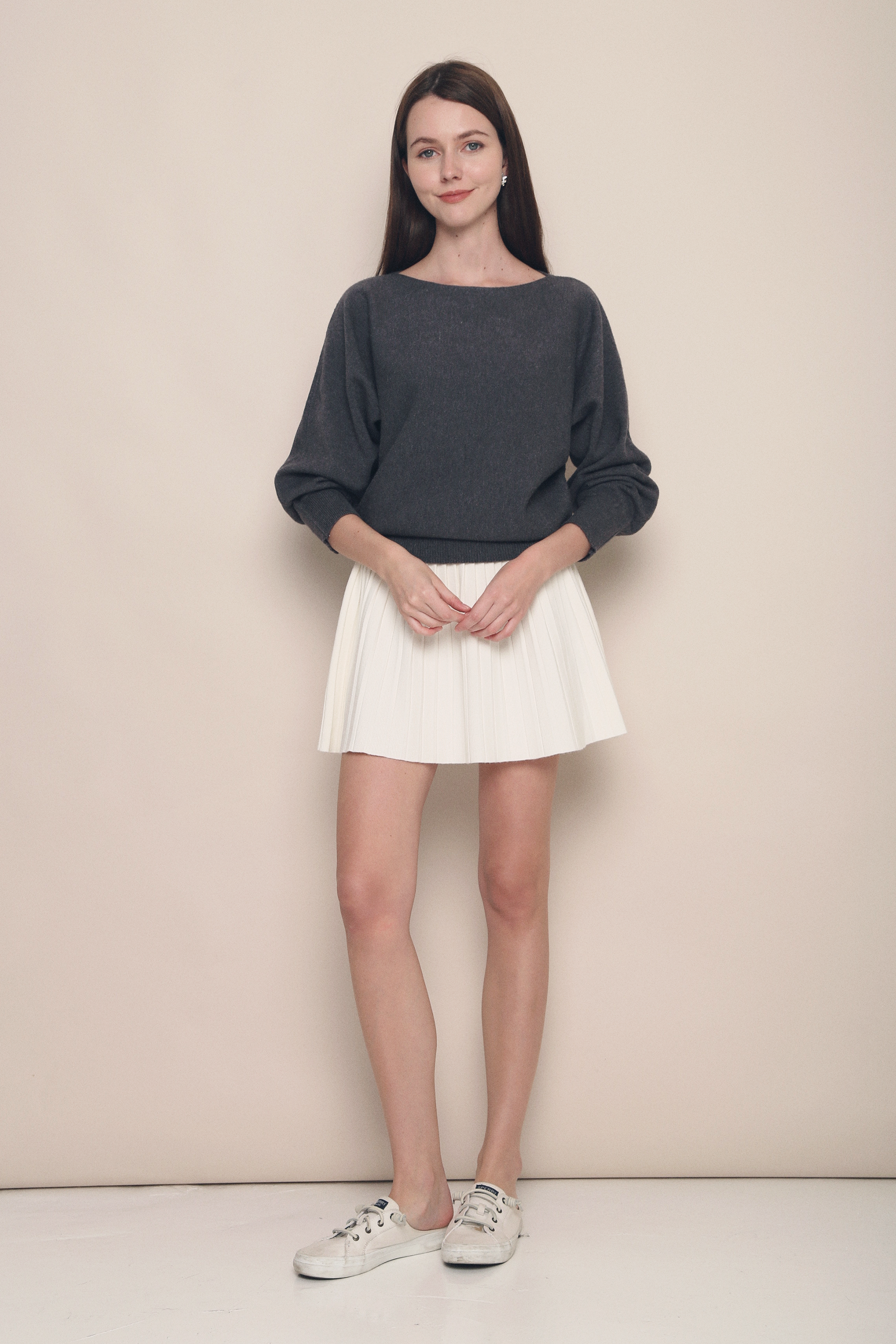 Rachie Boat Neck Knit Grey