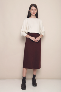 Rachie Boat Neck Knit Off White