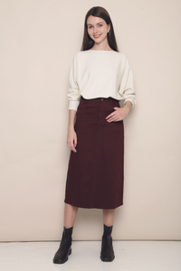 Rachie Boat Neck Knit Off White