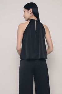 Ramsie High Neck Sleeveless Blouse Black (Preorder)