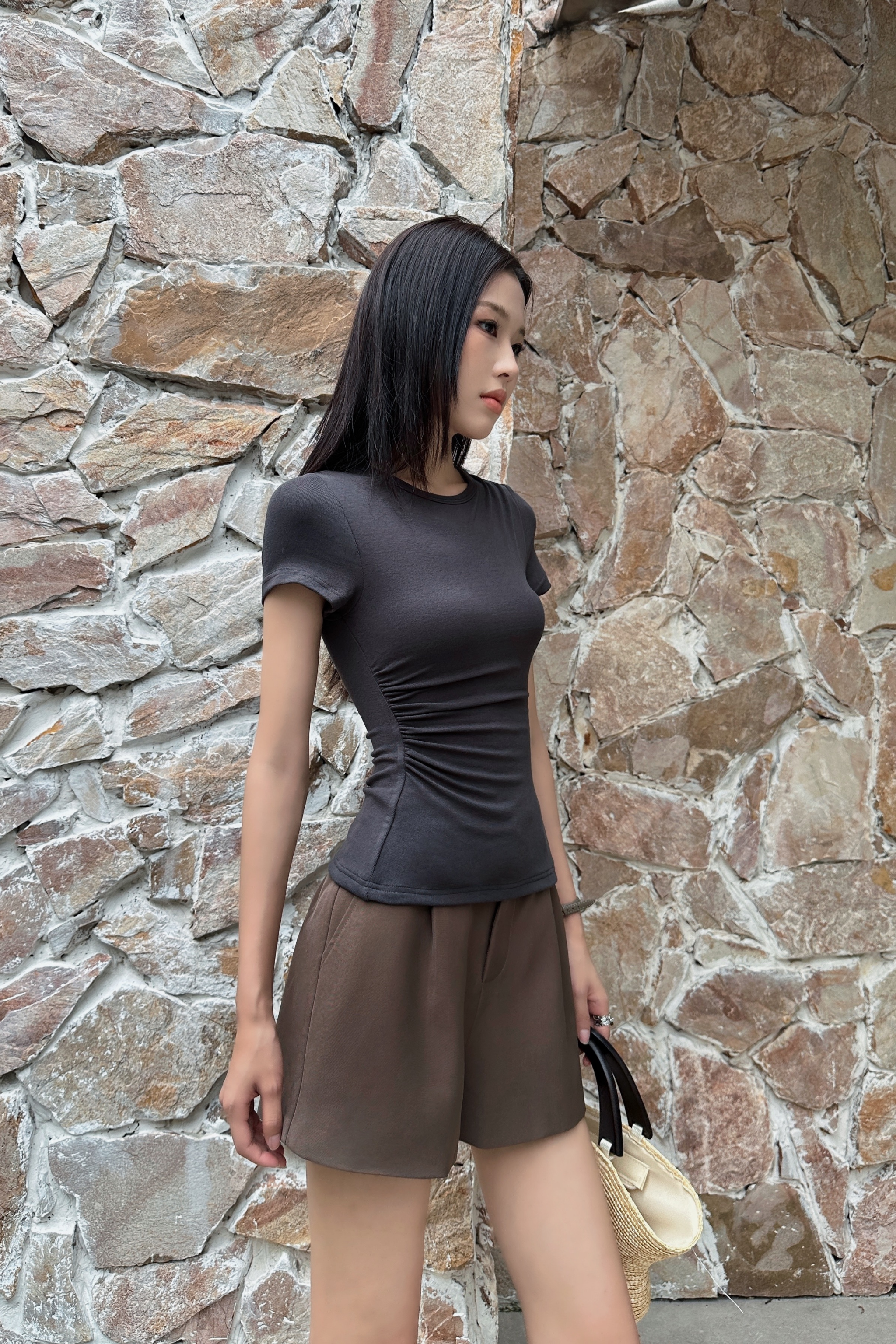 Regal V2 Ruche Tee Gunmetal Grey (Backorder)