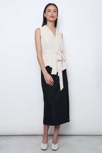 Reign Wrap Top Ivory