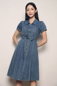 Rianne Denim Midi Dress Light Wash