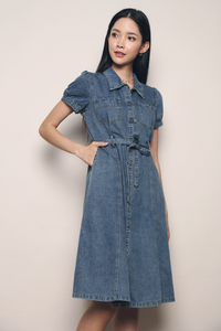 Rianne Denim Midi Dress Light Wash