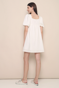 Rini Square Neck Dress White