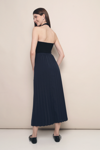 Rory Classy Pleat Midi Skirt Midnight Navy