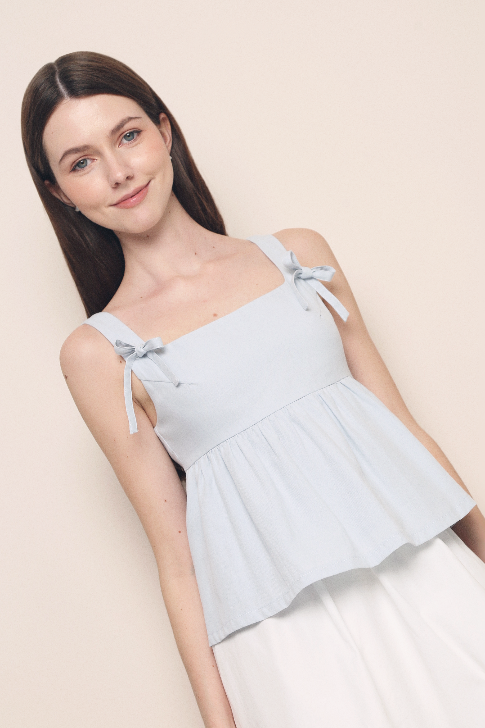 Sera Bow Top Powder Blue