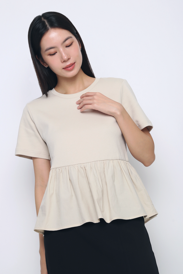 Sightseer Babydoll Top Oat