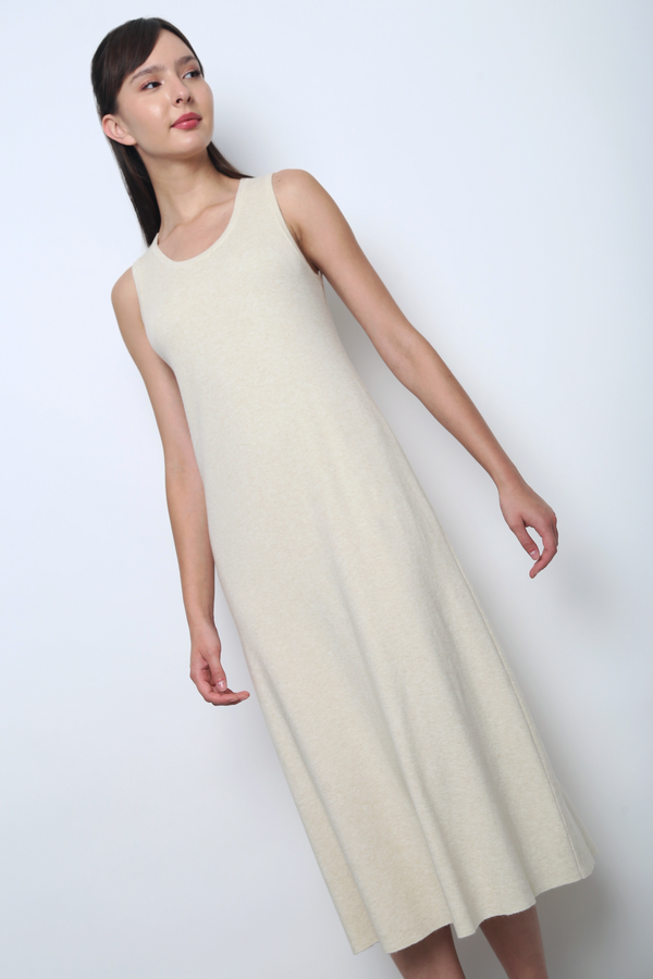 Simple Lines Knit Midi Dress Malt