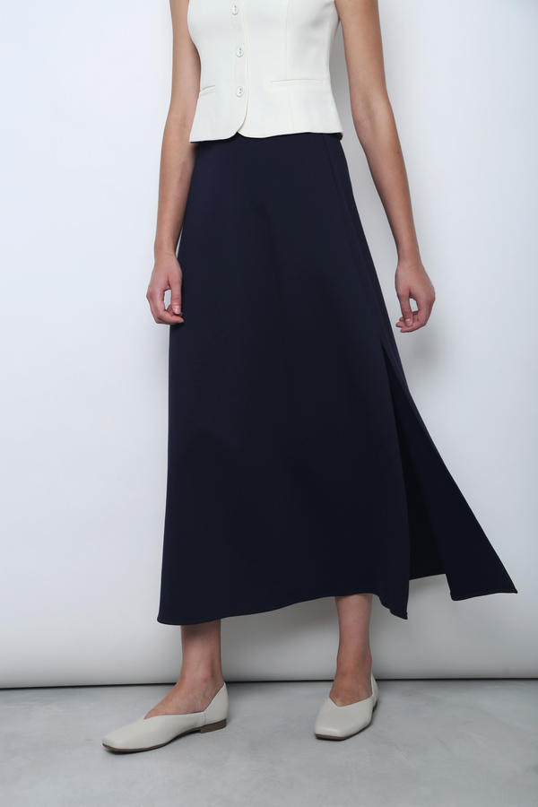 Skater Waltz Maxi Skirt Navy