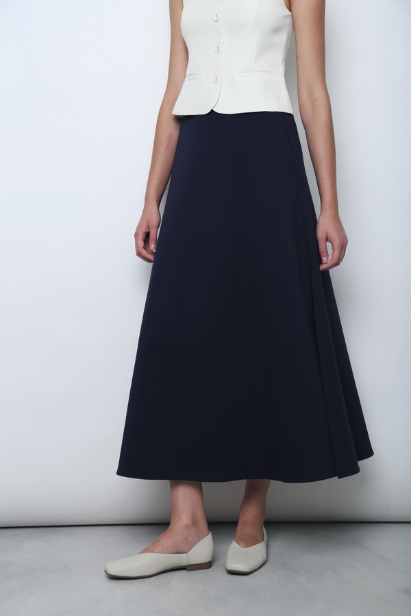 Skater Waltz Maxi Skirt Navy