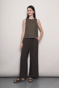 (Regular) Slow Dance Linen Pants Brown (Restock)