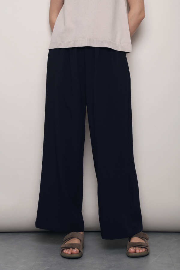 (Petite) Slow Dance Linen Pants Navy