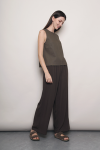 (Regular) Slow Dance Linen Pants Brown (Restock)