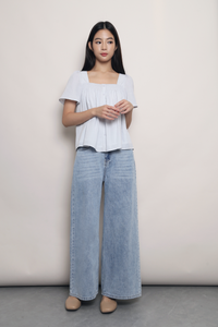 Smock About It Blouse Powder Blue