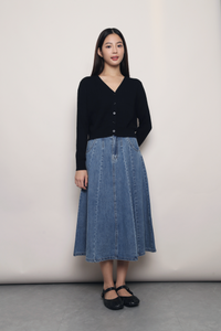 Soft Season Cropped Knit Cardigan Black (Backorder)