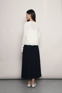 Soft Season Cropped Knit Cardigan Cream (Backorder)