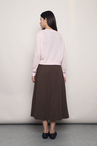 Soft Season Cropped Knit Cardigan Misty Rose (Backorder)
