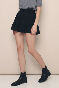 Soleil Tiered Skorts Black (Backorder)