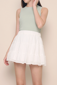 Soleil Tiered Skorts White (Backorder)