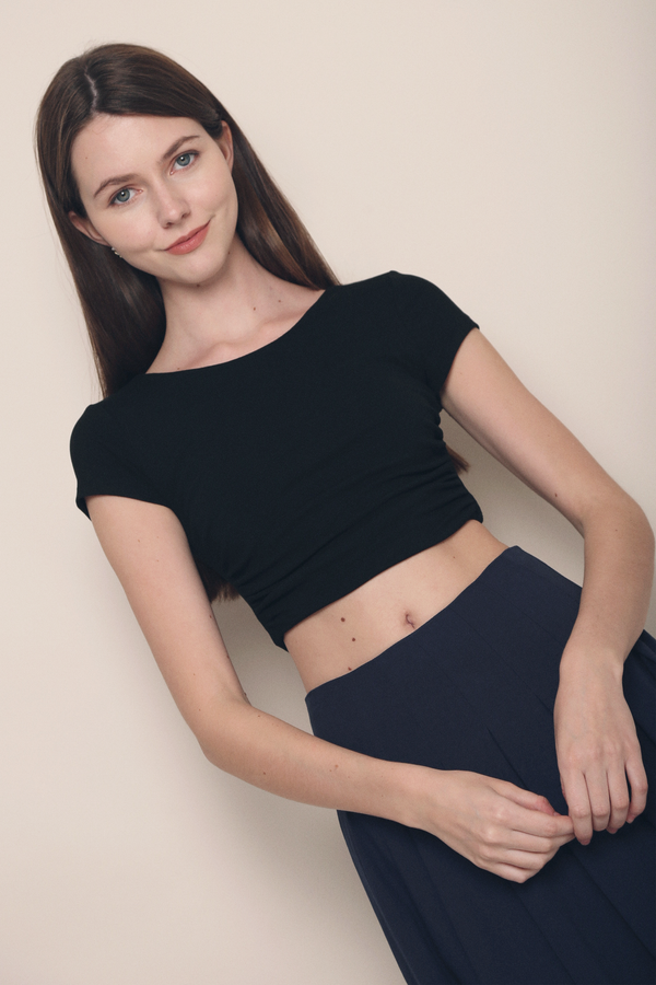 Sora Ballet Core Cropped Top Black