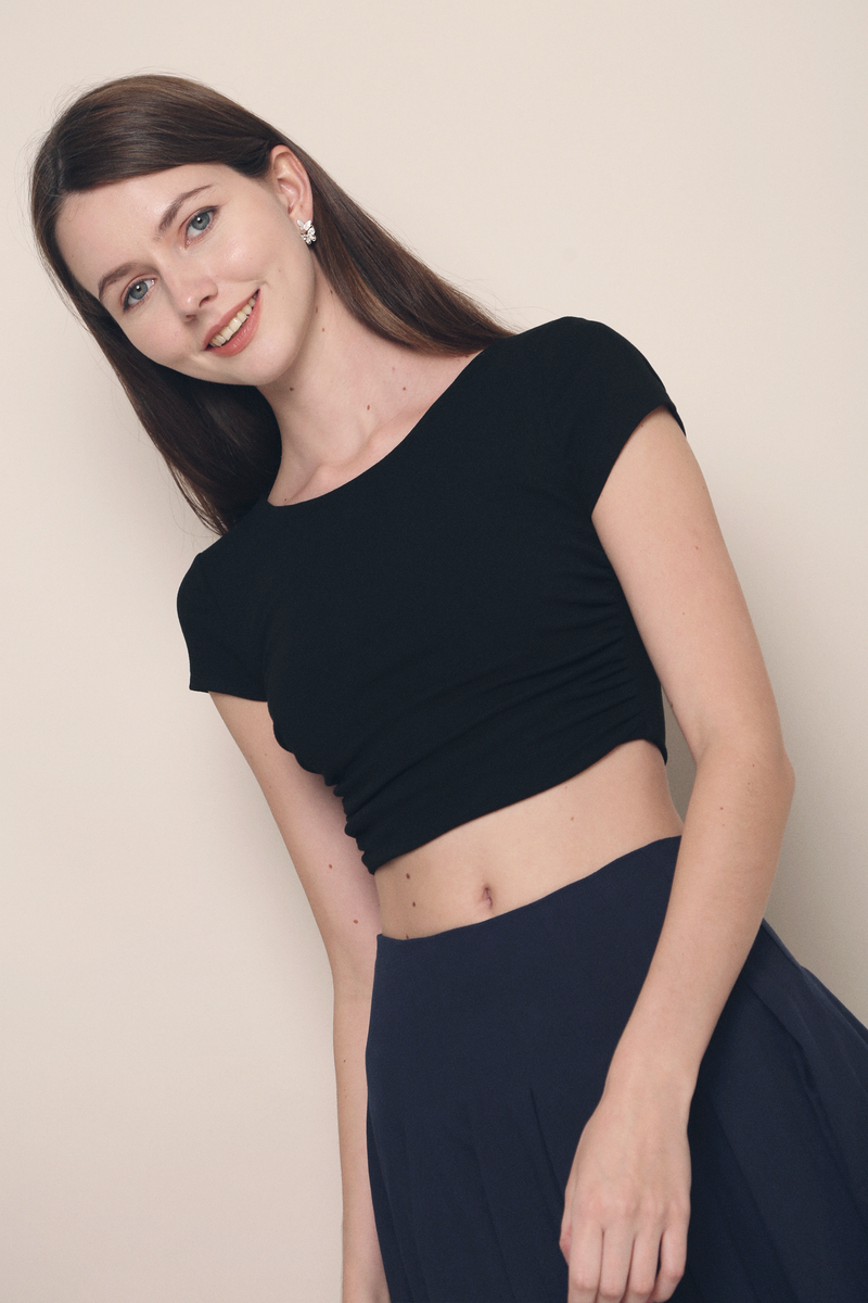 Sora Ballet Core Cropped Top Black