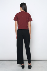 Sprinkle Pearl Tee Merlot