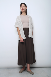 Sugarloop Knit Blouse Stone White