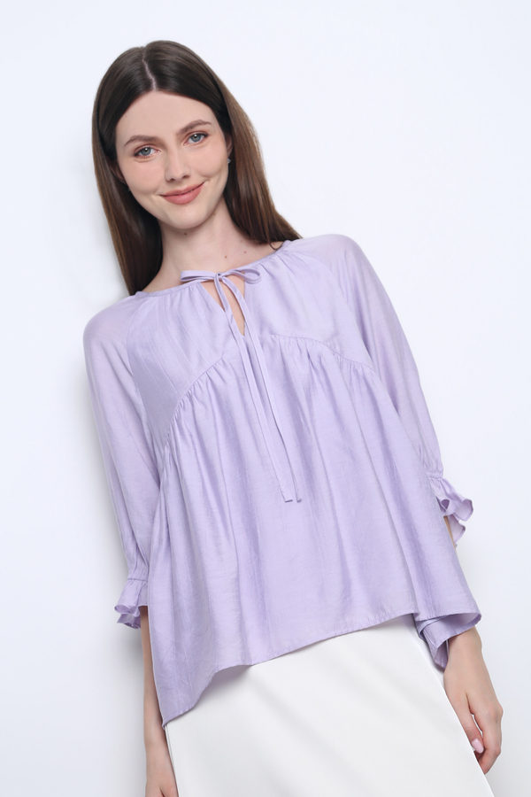 Sunbelle Babydoll Blouse Periwinkle