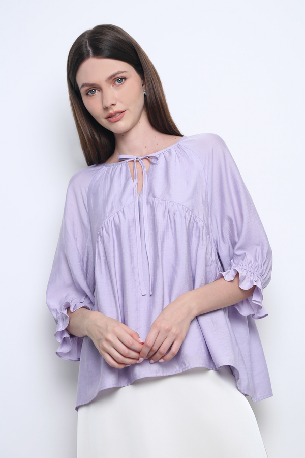 Sunbelle Babydoll Blouse Periwinkle