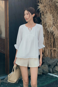 Sunbelle Babydoll Blouse White (Backorder)