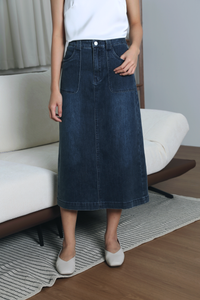 Sundaze Denim Midi Skirt